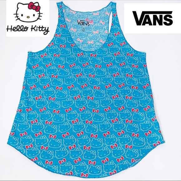 Vans Tops - VANS & HELLO KITTY Blue Cotton Tank/Sleep Top